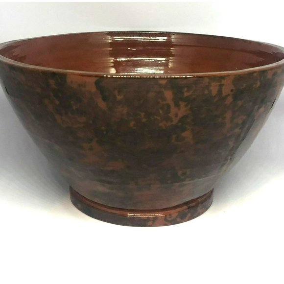Huberhaus Redware Bowl, John Huber, 1994, Handmade Pottery - Picture 1 of 5